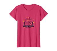 Birthday Gift: 32 is Just a Chapter, Not The Book T-Shirt, Women, Red Heather, L