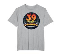 Birthday Gift: 39 and Ready to Burn Bridges Funny Quote T-Shirt, Men's Big and Tall, Heather Grey, 2X Tall