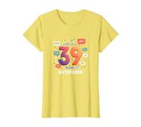 Birthday Gift: 39 Years of Being Outspoken Celebration T-Shirt, Women, Lemon, XS