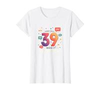 Birthday Gift: 39 Years of Being Outspoken Celebration T-Shirt, Women, White, XXL