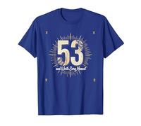 Birthday Gift: 53 and Worth Every Moment Celebration T-Shirt, Men, Royal Blue, M