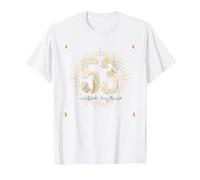 Birthday Gift: 53 and Worth Every Moment Celebration T-Shirt, Men, White, L