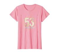 Birthday Gift: 53 and Worth Every Moment Celebration T-Shirt, Women, Pink, S