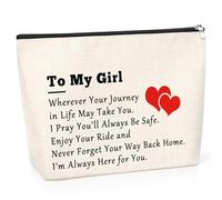 Birthday Gift for Daughter Inspirational Graduation Gifts for Daughter Makeup Bag to My Daughter Gift from Mum Funny Cosmetic Bag Gift for Women Daughter Motivational Gift Encouragement Gift for Girl