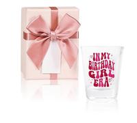 Birthday Gift for Girl - Pink Shot Glass Decorations for Bday Celebration, Unique Party Favors for Daughter, Sister, or Friends