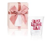 Birthday Gift for Her - Pink Shot Glass Decorations for Bday Celebration, Unique Party Favors for Daughter, Sister, or Friends