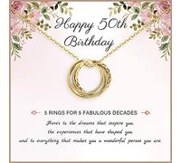 Birthday Gift for Women Sterling Silver&Gold Plated Necklace 30 40 50 60 70 | Silver Jewelry Presents for Mom Necklaces Birthday Gift for Grandm Womens Necklaces Gifts