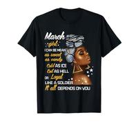 Birthday Gift March Girl Pisces Aries Women T-Shirt
