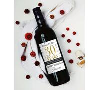 Birthday Gift Personalised Wine Bottle Label Sticker for Her Funny Champagne Customised Name & Message - 30th, 50th, 21st, 70th, 18th, 20th Birthday Idea (30th Birthday)