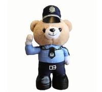 Birthday Gift Salute Little Bear Police Panda Traffic Police Doll Plush Toy Public Security Uniform Cloth Doll New Year