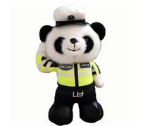 Birthday Gift Salute Little Bear Police Panda Traffic Police Doll Plush Toy Public Security Uniform Cloth Doll New Year