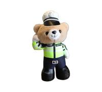 Birthday Gift Salute Little Bear Police Panda Traffic Police Doll Plush Toy Public Security Uniform Cloth Doll New Year