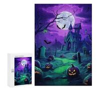 Birthday Gift - Spooky Halloween Graveyard, Adult Tabletop Puzzle, 300 PCS; for Shared Table Time