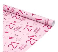 Birthday Gift Wrapping Paper Roll, 43cm x 6M Recyclable Wrapping Paper for Birthday Wedding Gift Decoration (21)
