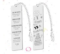Birthday Gifts 13th Bookmarks Encouragement Bookmarks Happy 13th Birthday Present for Teen Girls Boys Inspirational Gifts for Friends Brother Sister Niece Bestie A7SMSRSQ