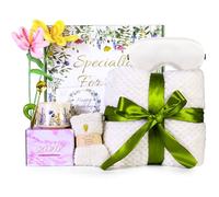 Birthday Gifts Basket for Women, Get Well Soon Package, Blanket Self Care Gifts,Relaxing Care Package,Happy Birthday Gifts for Her, Mom, Sister, Wife, Girlfriend, Friendship