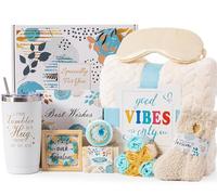 Birthday Gifts Basket for Women,Get Well Soon Thinking of You Gifts Relaxing Spa Gifts Self Care Package Box w/ Luxury Blanket,Unique Mothers Day Gifts for Mom Her Best Friend Wife Grandma