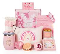 Birthday Gifts Baskets for Women, Unique Happy Hampers Pamper Birthday Gifts Box Presents for Her,Relaxation Self Care Ideas Box Gifts Set with Tumbler for Mum, Best Friend ,Sister, Wife ,Girlfriend