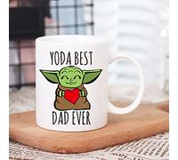Birthday Gifts for Dad from Daughter Son,Baby Yoda Best Dad Ever Coffee Mug - Father's Day Mugs from Kids, Father's Day Gifts for Dads from Daughter, Son, Funny Gift for Dads Who Have Everything