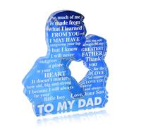Birthday Gifts for Dad Plaque Sign from Son Daddy Gifts for Men Father Acrylic Decor Plaque Gift for Dad Who Has Everything from Son