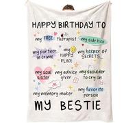Birthday Gifts for Friend, Best Friends Blanket, Gifts for Women Birthday Unique, Birthday Gifts for Her, Friendship Gift to My Best Friend, Bestie, BBF, Soul Sister