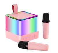 Birthday Gifts for Girls Aged 3-12 Year Old - Mini Kids Karaoke Machine Microphones Sound Toys - Happy Birthday Presents Gift Holiday Christmas Halloween Festival Home Family Parties Girl & Boy (Pink)