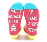 Birthday Gifts for Girls, Cute Socks Presents for 5-21 Year Old Teenage Girls, Ideal Birthday Socks for Girlss (UK, Alpha, One Size, Regular, Regular, one size, 18 years old)
