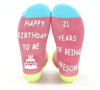 Birthday Gifts for Girls, Cute Socks Presents for 5-21 Year Old Teenage Girls, Ideal Birthday Socks for Girlss (UK, Alpha, One Size, Regular, Regular, one size, 21 years old)