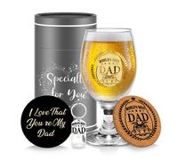 Birthday Gifts for Men Beer Glasses Dad Birthday Gift for Dad Daddy Personalised Beer Glass Set Fathers Day Christmas Gifts Dads Gift from Daughter
