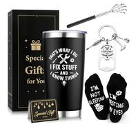 Birthday Gifts for Men Gift Set with Back Scratcher Tumbler Novelty Socks Keyring Funny Gifts for Dad Him Boyfriend Brother Grandad Uncle Anniversary Christmas Secret Santa Present Stocking Fillers