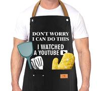 Birthday Gifts for Men, Gifts for Husband from Wife, Gifts for Boyfriend Dad, Grilling Aprons with Adjustable Neck Strap, Chef Cooking Apron Gifts for Father's Day,Don't Worry I Can Do This, Medium