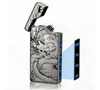 Birthday Gifts for Men Him Dad, Electric Plasma Dragon Lighter, Portable Rechargeable USB C Lighter Windproof and Flameless for Outdoor Camping Fishing, Cool Gadgets Gifts for Him Men
