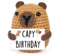 Birthday Gifts for Men Women Funny Crochet Capybara Birthday Gifts for Teens Boys Girl Friend Coworker Capybara Birth day Decorations Gift for Boyfriend Dad Husband Mom Him Her Handmade Crochet Animal