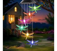 Birthday Gifts for Mum Grandma Women, Winzwon Solar Dragonfly Wind Chimes