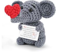 Birthday Gifts for Mum,Handmade Crochet Elephant | Best Mum Ever Gifts | Mums Birthday Christmas Stocking Stuffers for Mama Mother Small Cute Decor from Daughter Son