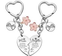 Birthday Gifts for Mum Mother Daughter Keyring Keychain Set for Women Mothers Day Christmas Presents Daughter Gift from Mum, Mama Jewelry for Her