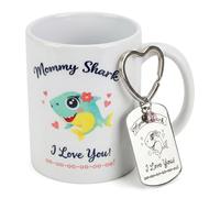 Birthday Gifts for Mum Mug - 11 oz Ceramic Coffee with Loving Message, Perfect Birthday Presents for Mum, Daily Use Tea & Coffee Cup, Mothers Day Gifts, Thoughtful Gift from Daughter or Son (Shark)