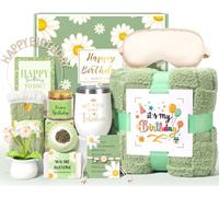 Birthday Gifts for Women, 12pcs Happy Birthday Gift Basket for Women Unique Gifts Set Ideas Relaxing Birthday Box w/ Blanket for Her Mom Best Friends Female Sister Coworker Her Friendship