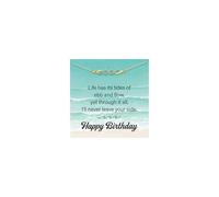 Birthday Gifts for Women - 14K Gold Plated Zirconia Wave Bracelet for Women Adjustable Bracelet for Womens, 30th 40th 50th 60th Birthday Presents with Cards for Mum Daughter Sister Grandma Nana