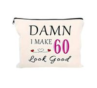Birthday Gifts for Women, 60th Birthday Gift Ideas for Her, Cosmetic Bag for Mom, Wife, Sister, Best Friend, Makeup Pouch for Women Born in 1965, Funny Gifts for Female Friends