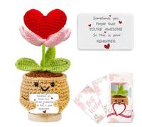 Birthday Gifts For Women Emotional Support Crochet Flower Congratulations,Well Done,Positive Affirmation,Graduation Gifts For Her Christmas Stocking Fillers Present Cute Desk Decor