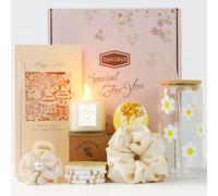 Birthday Gifts for Women Friendship, Teen Girls, Girls, Unique Cute Birthday Gift Box For Girl, Her, Sister, Daughter, Friends, Ideas Cute Daisy Aesthetic Glass Cups Gifts Set