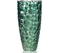 Birthday Gifts for Women, Glass Vase for Flowers, Large Tall Green Flower Vases, Modern Personalised for Living Room Home Decor Christmas