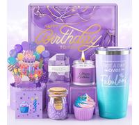 Birthday Gifts for Women, Happy Birthday Bath Set Gift Basket, Unique Spa Gift Idea for Mom, Sister, Bestie, Her, Wife, Female Friends, 30th, 50th, 60th, Gifts for Women Who Have Everything