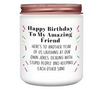 Birthday Gifts for Women,Happy Birthday Candle, Specialty Candles Lavender Scented, Perfect Candles Gifts for Women, Personalised Friendship Presents, Bestfriend Gift, Soy Wax, 7oz, 45-50hr (A)