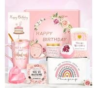 Birthday Gifts for Women Happy Birthday Gift Baskets for Women Unique Not A Day Over Fabulous Mug Gift ideas Pink Gifts Box Set Presents for Her Friends Mom Sister Wife Coworkers Daughter Aunt Mom
