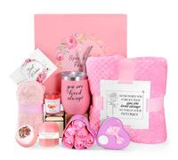 Birthday Gifts for Women - Happy Hamper Basket for Her, Unique Self Care Package Relaxing Spa Gift Basket for Mum, Wife, Friends, Daughter, Girlfriend, Sister Girls Blanket