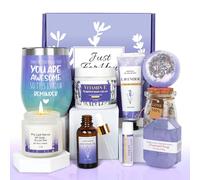 Birthday Gifts for Women, Lavender Pamper Gifts for Women, Care Package Relaxing Gifts, Lavender Spa Gifts Set, Self Care Gifts, Lavender Gift Basket Ideas for Women Her Friend Sister Mom Wife