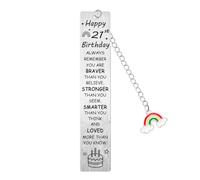 Birthday Gifts for Women Men 16th 18th 21st 30th-80th Birthday Bookmark Birthday Present Keepsake for Mum Dad Daughter Grandparents Wife Husband Friends Sister (21st Bookmark)