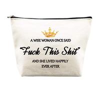 Birthday Gifts for Women Mom Best Friend Mothers Day Gifts Unique Retirement Gifts A Wise Women Once Said Makeup Bag for Coworker Friendship Her Nurse Teacher Wife Sister